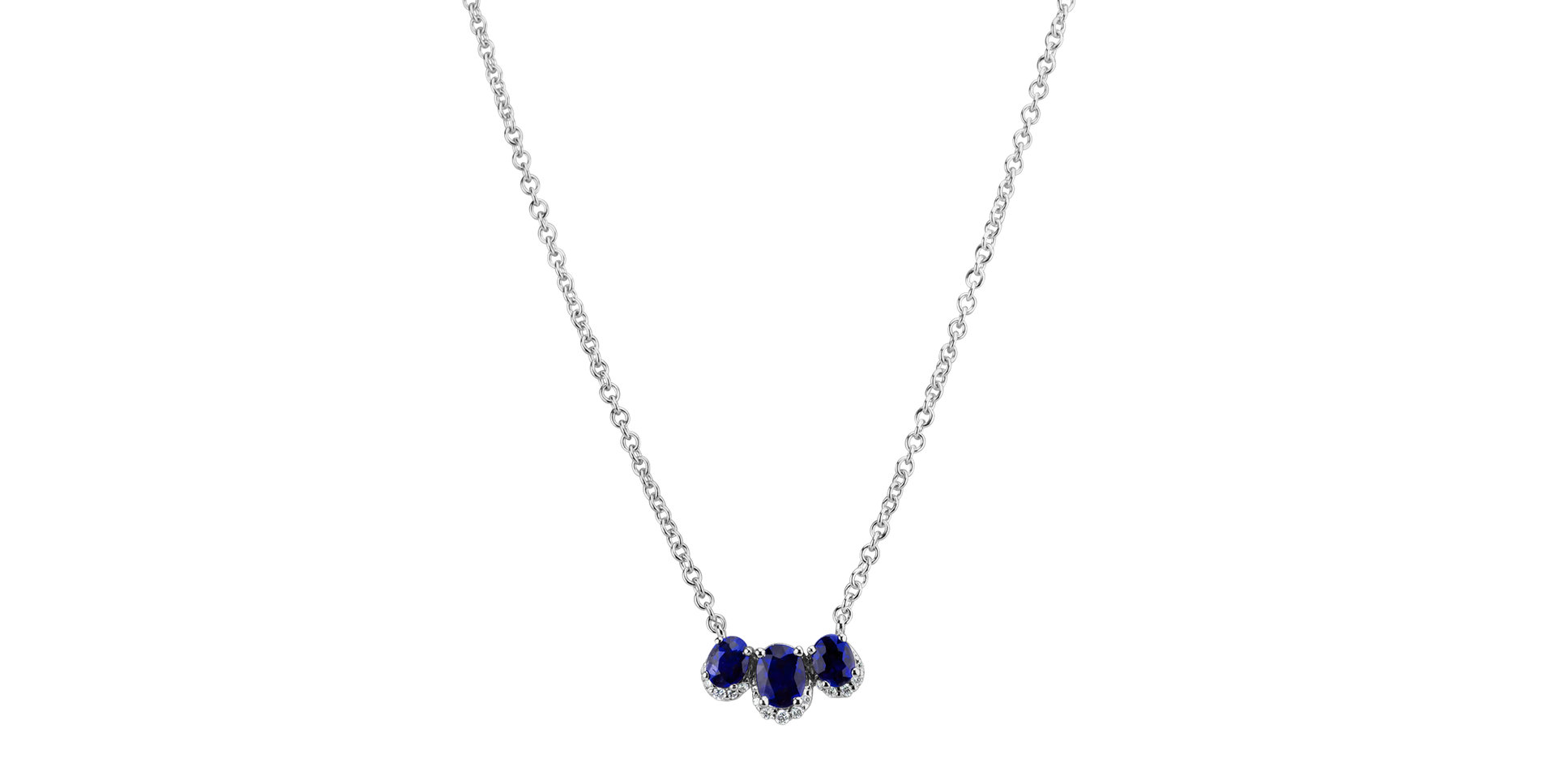 Diamond necklace with Tanzanite Royal Melody