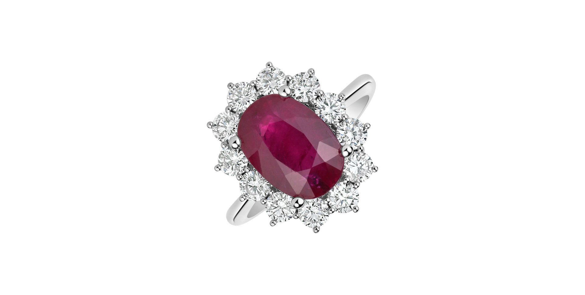 Diamond ring with Ruby Sky Goddess