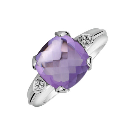 Diamond rings with Amethyst Mistress Pleasure