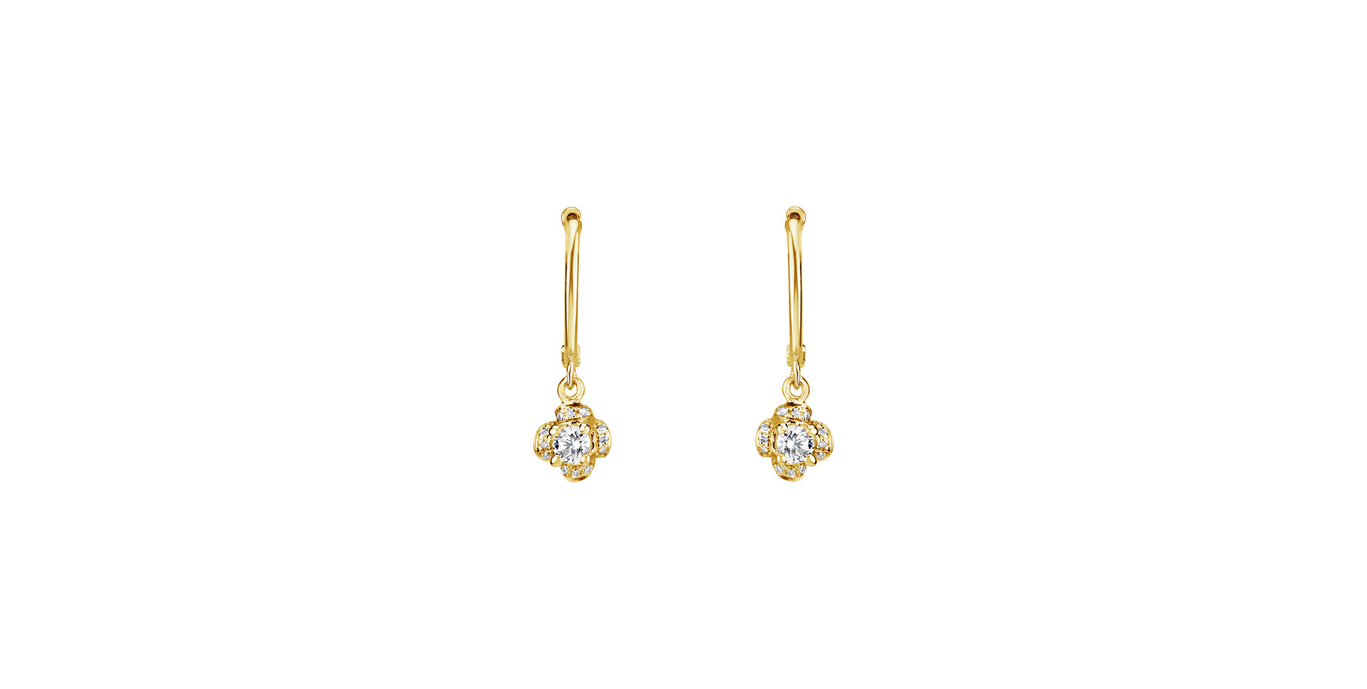 Diamond earrings Brilliant Petals