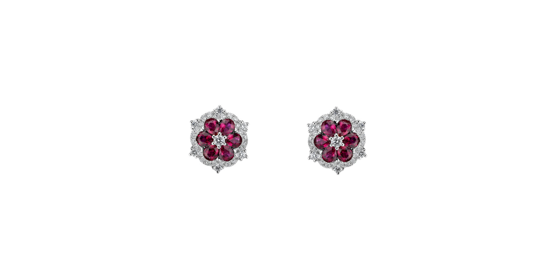 Diamond earrings with Ruby Sawyer