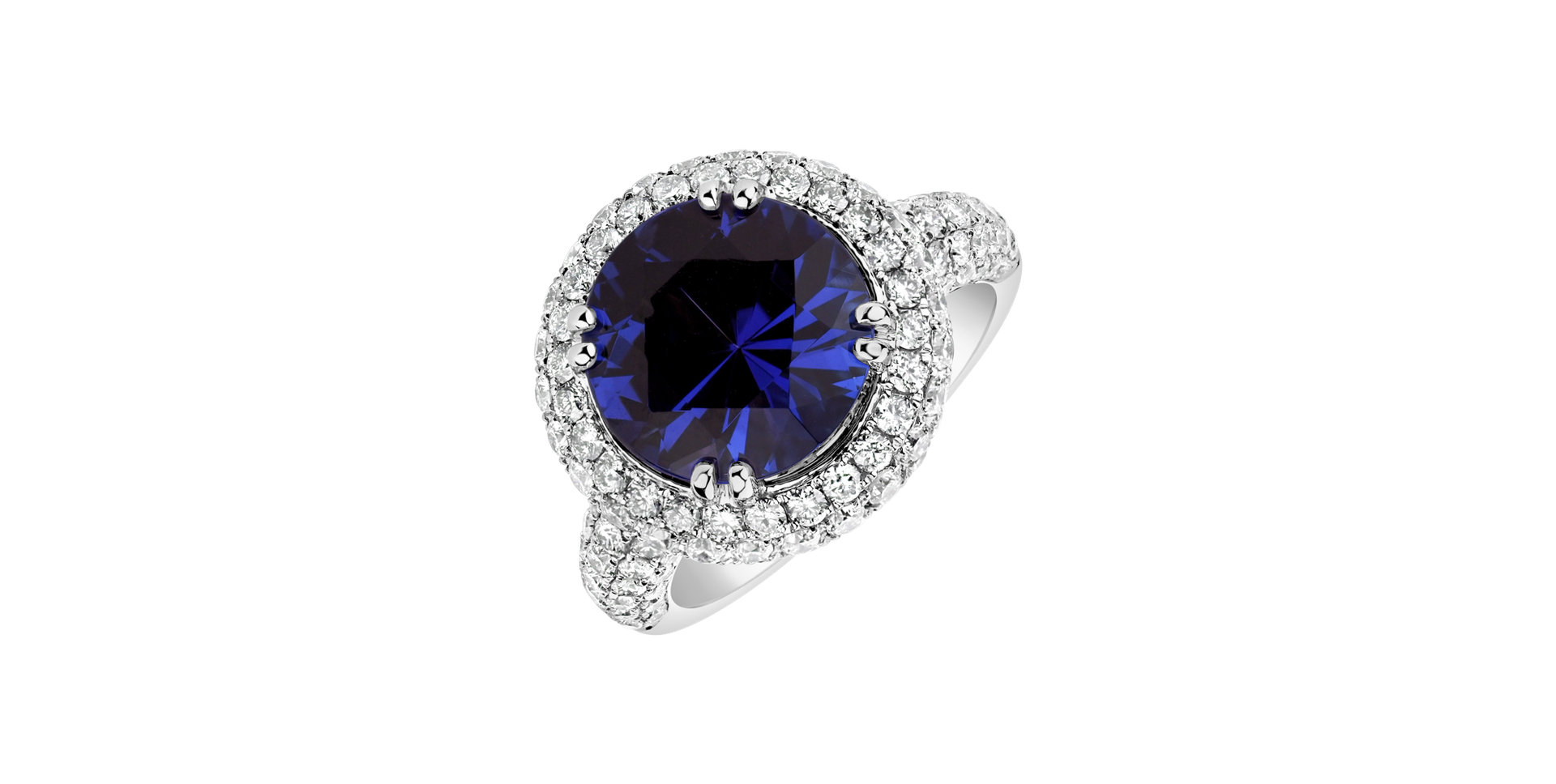 Diamond ring with Tanzanite Poppy