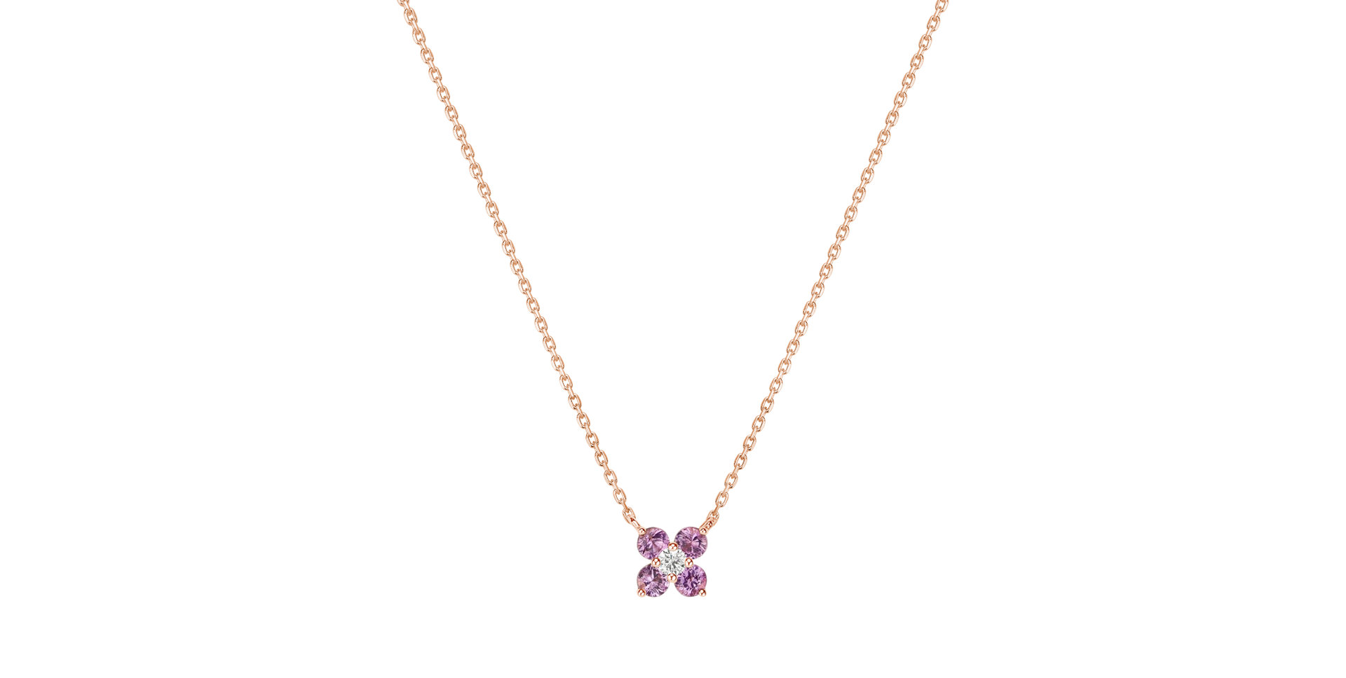 Diamond necklace with Sapphire Sapphire Glamour