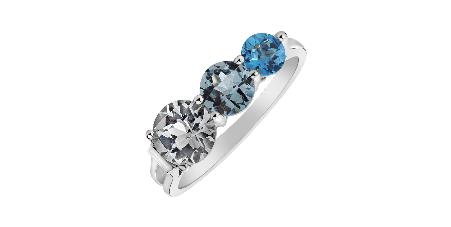 Ring with Topazes Tripple Bonbons