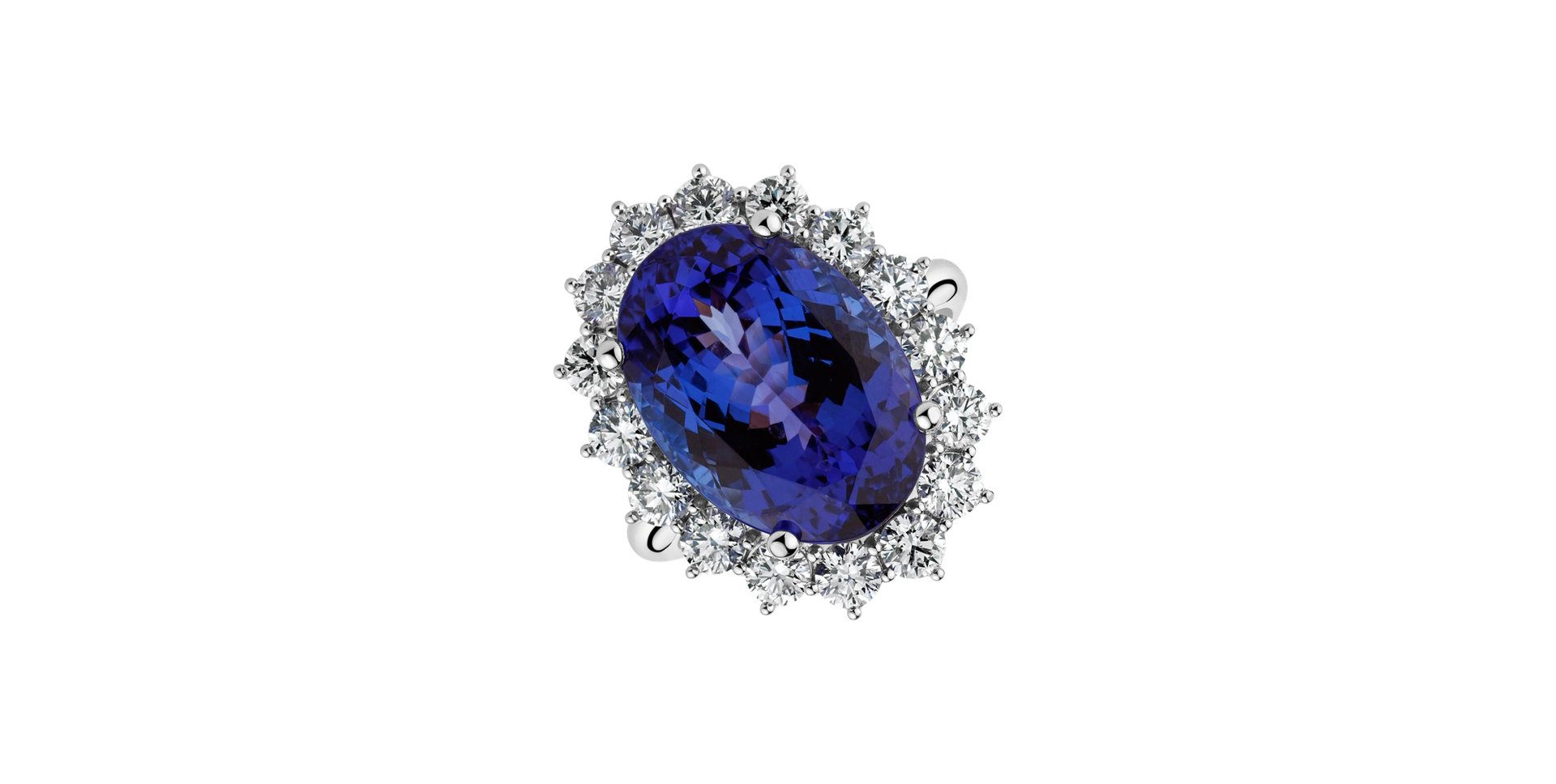 Diamond ring with Tanzanite Sky Goddess