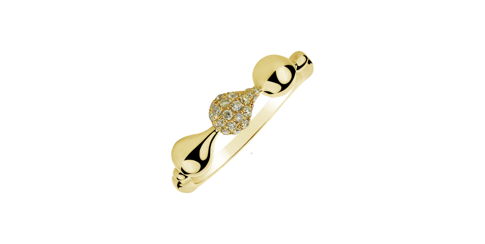 Ring with yellow diamonds Caelfall