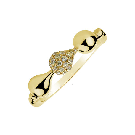 Ring with yellow diamonds Caelfall