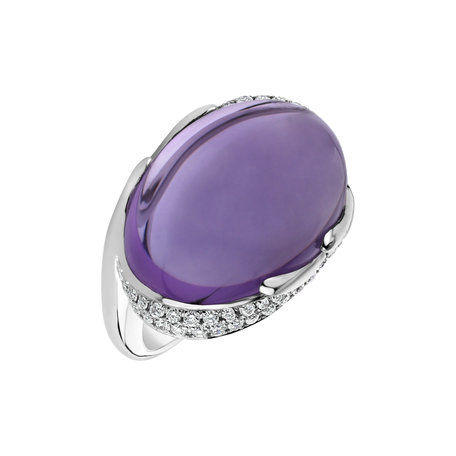 Diamond rings with Amethyst Gem Miracle