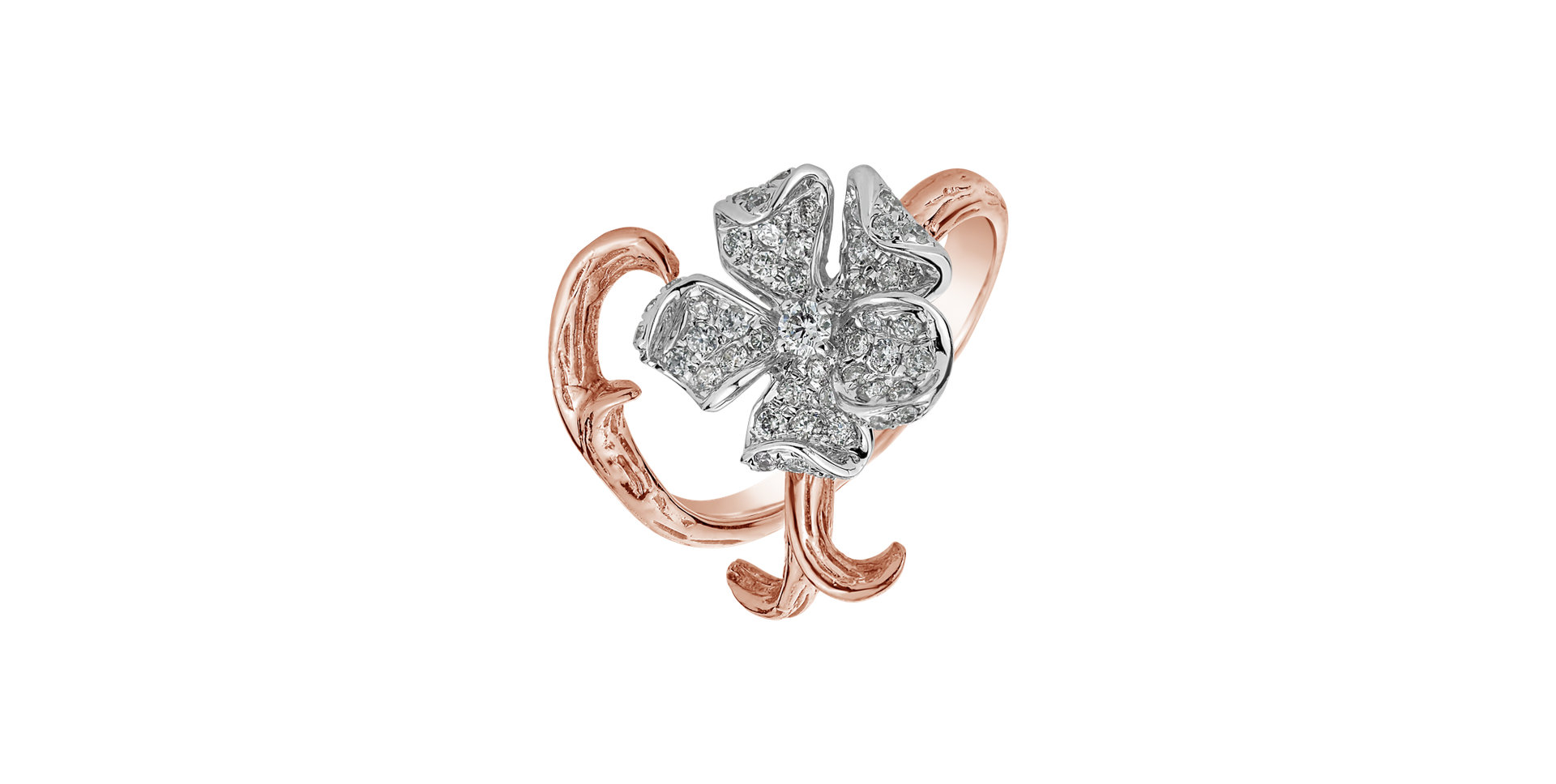 Diamond ring Rose Latte