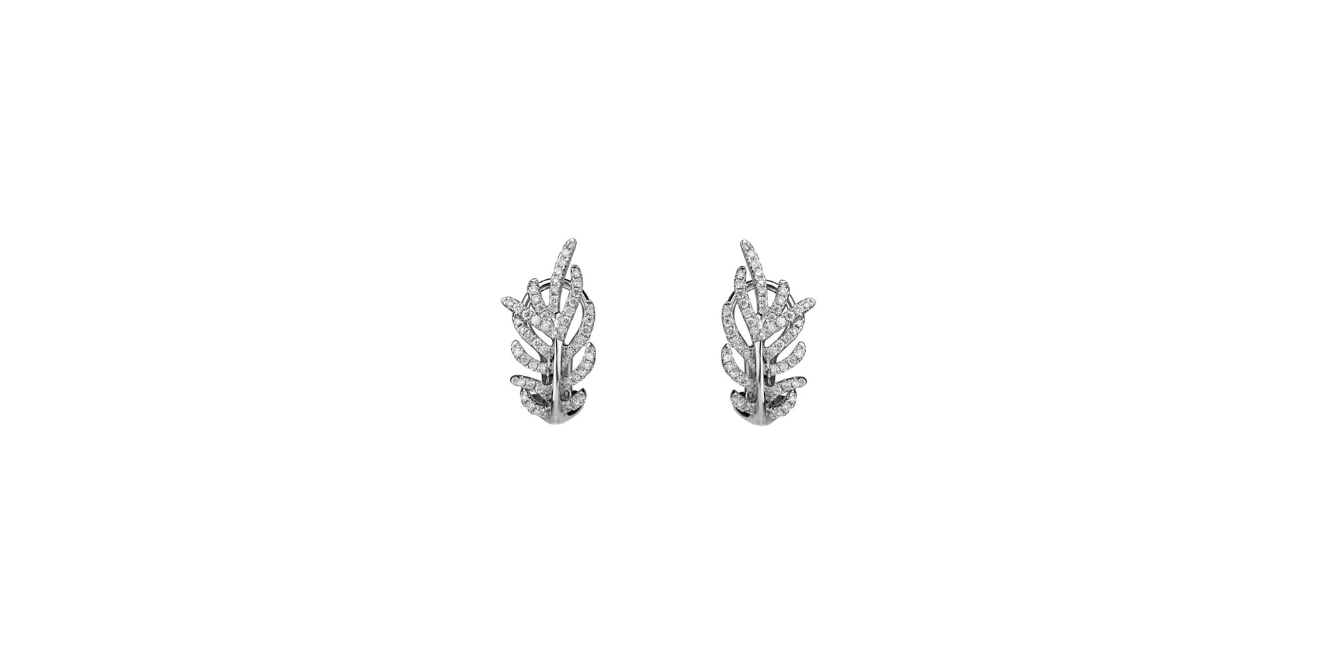 Diamond earrings Feather Glory