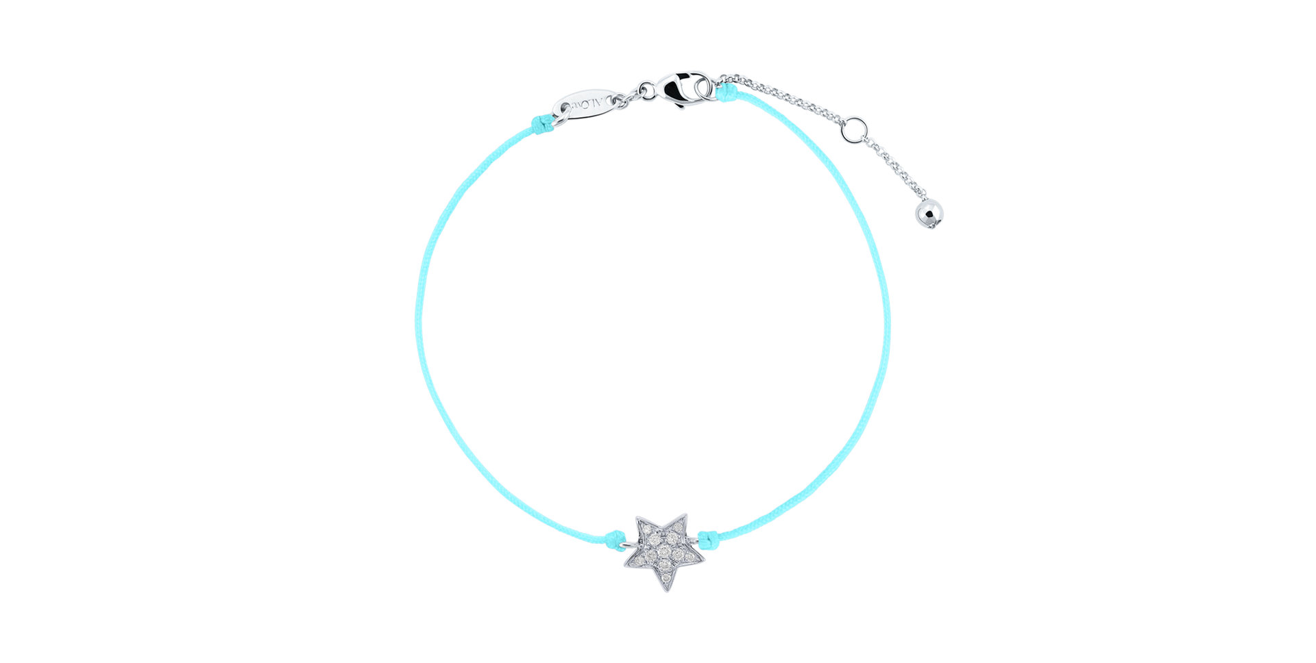 Diamond bracelet with cord Star Message