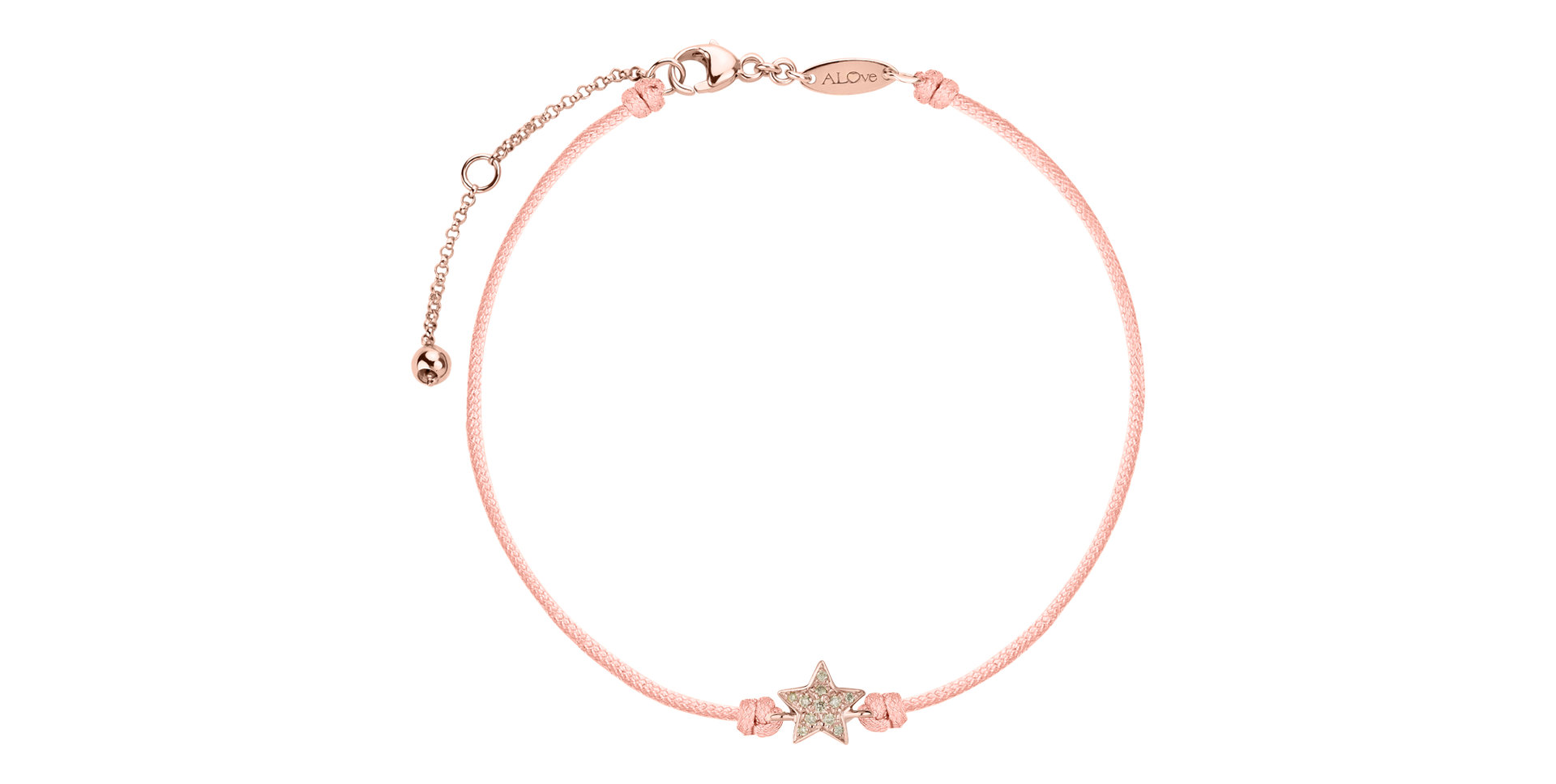 Bracelet with brown diamonds Star Message