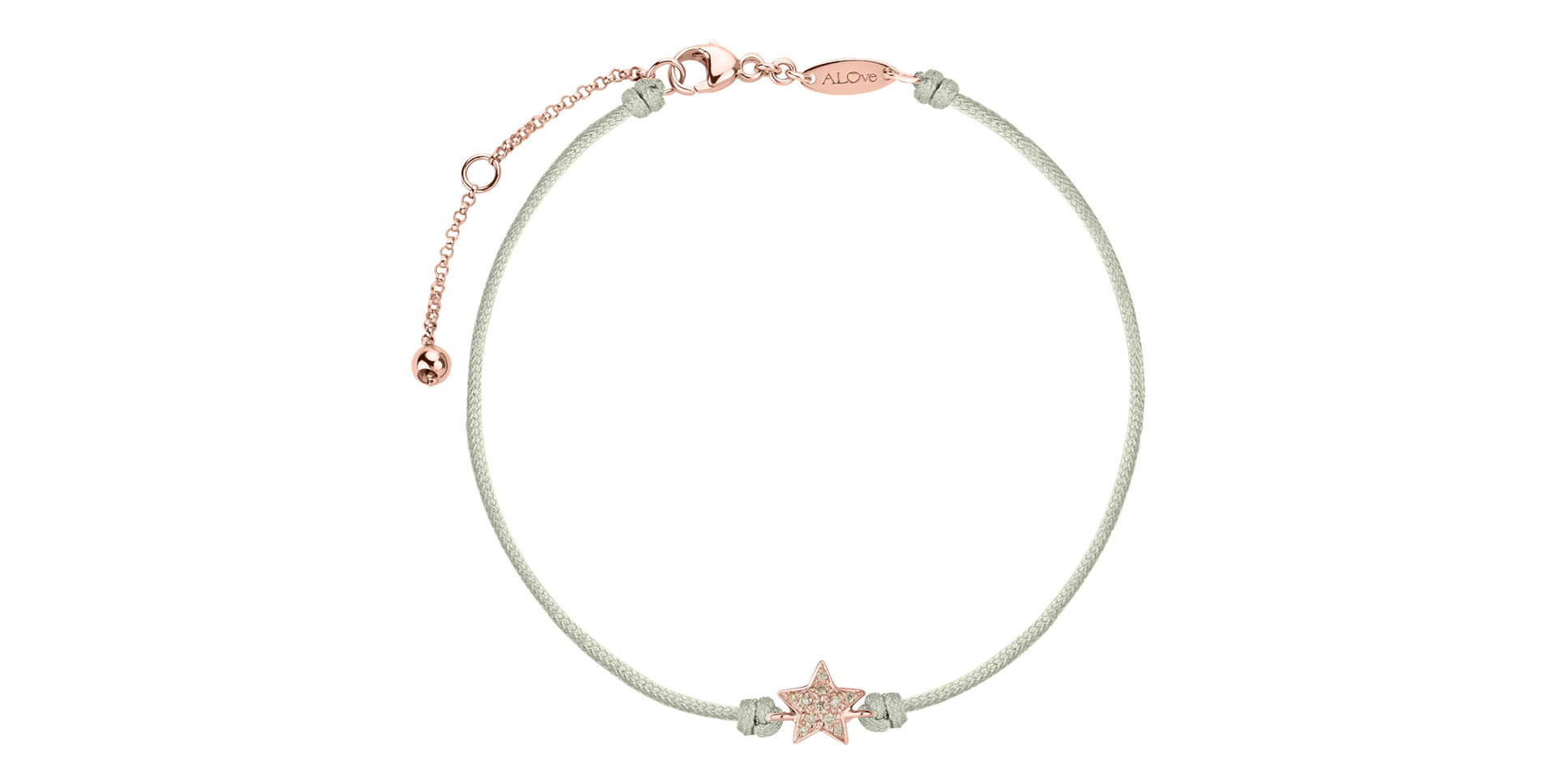 Bracelet with brown diamonds Star Message