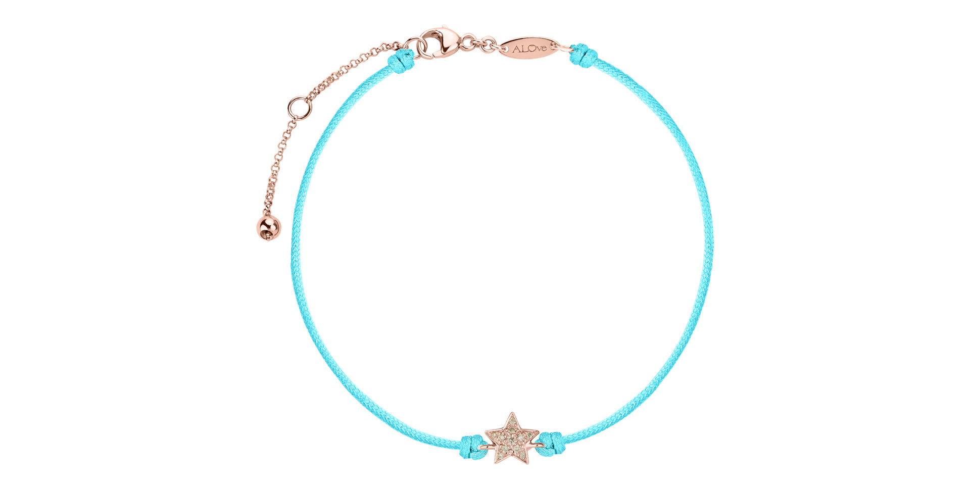 Bracelet with brown diamonds Star Message