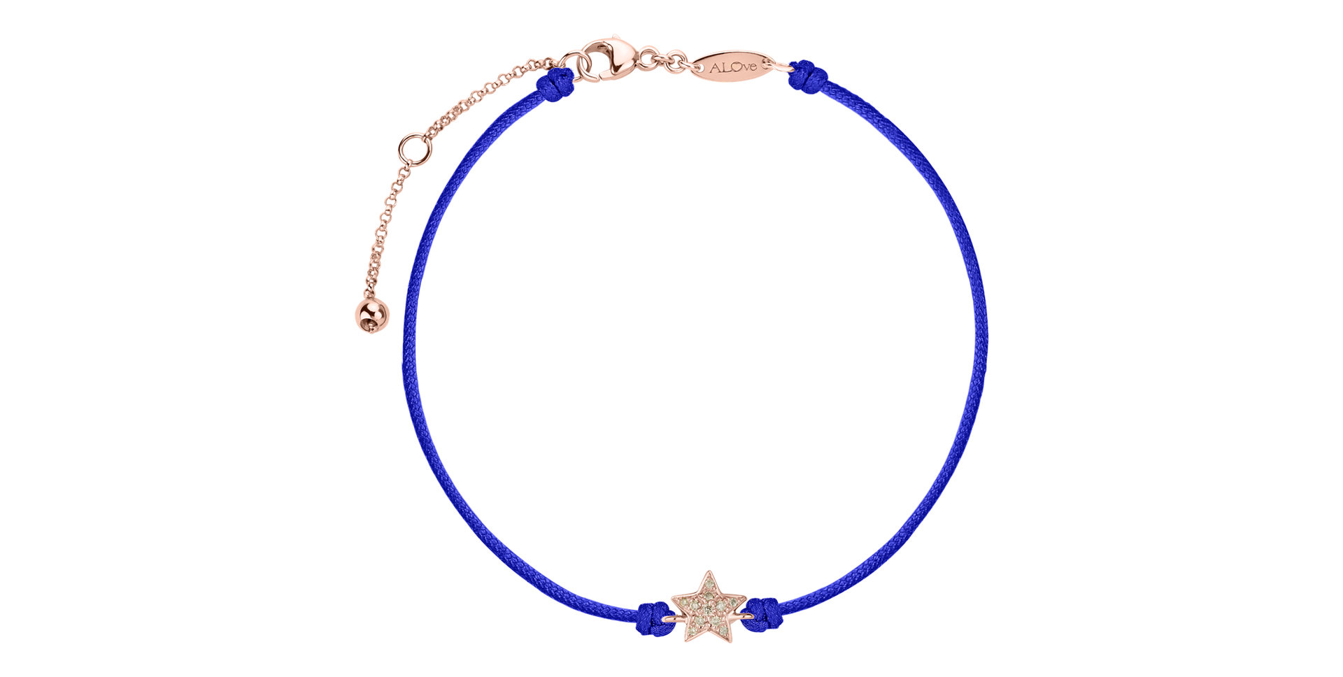 Bracelet with brown diamonds Star Message