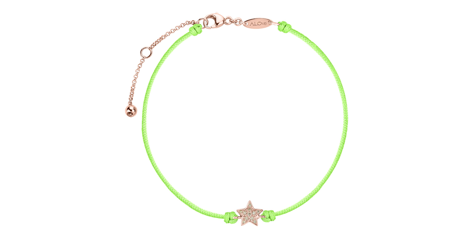 Bracelet with brown diamonds Star Message