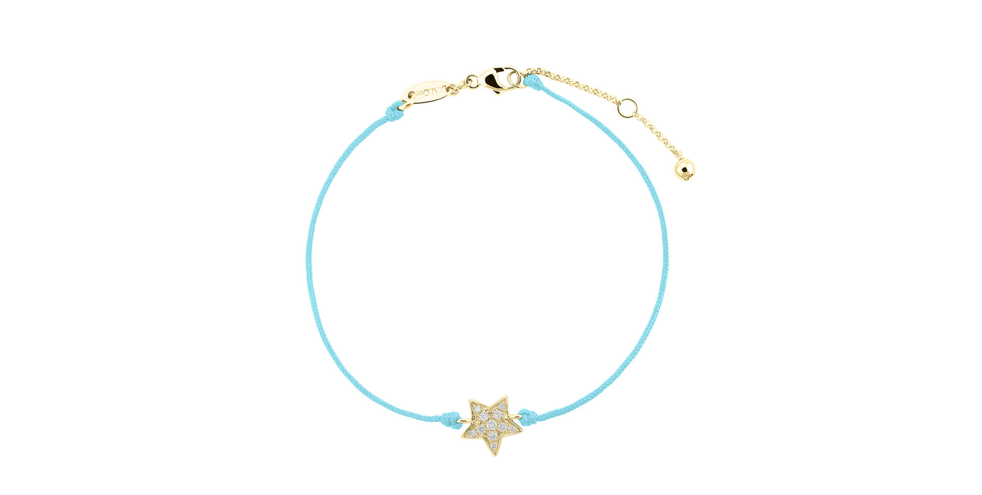 Diamond bracelet with cord Star Message