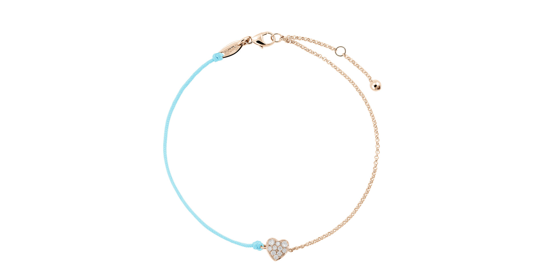 Diamond bracelet with cord Extraordinary Heart