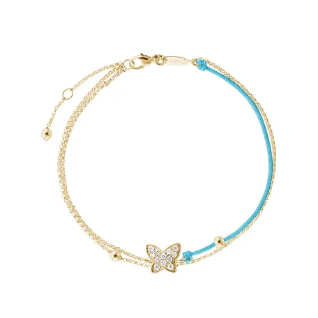 Diamond bracelet with cord Paradise Message