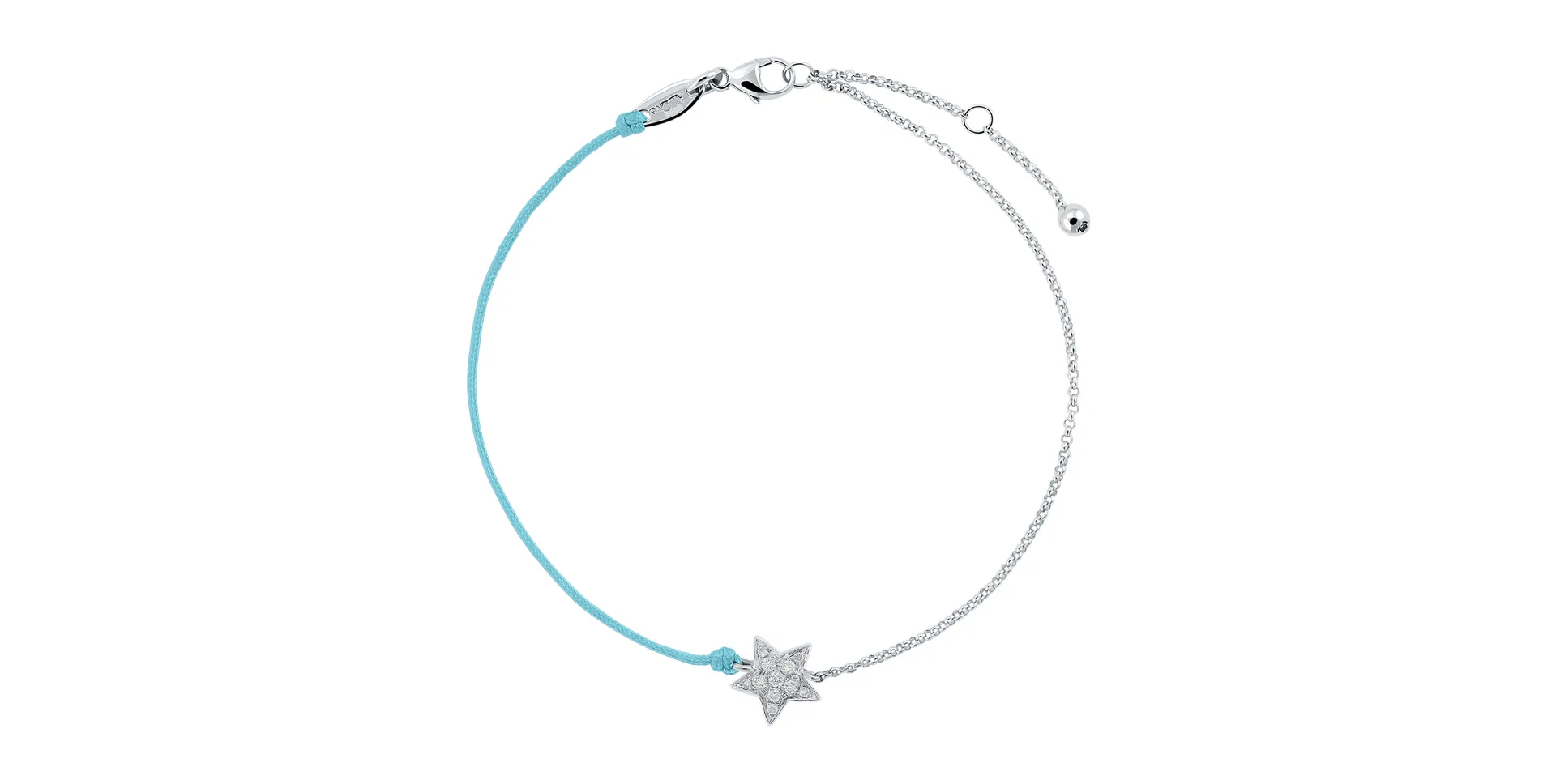 Diamond bracelet with cord Be a Star