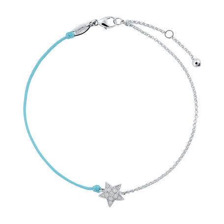 Diamond bracelet with cord Be a Star