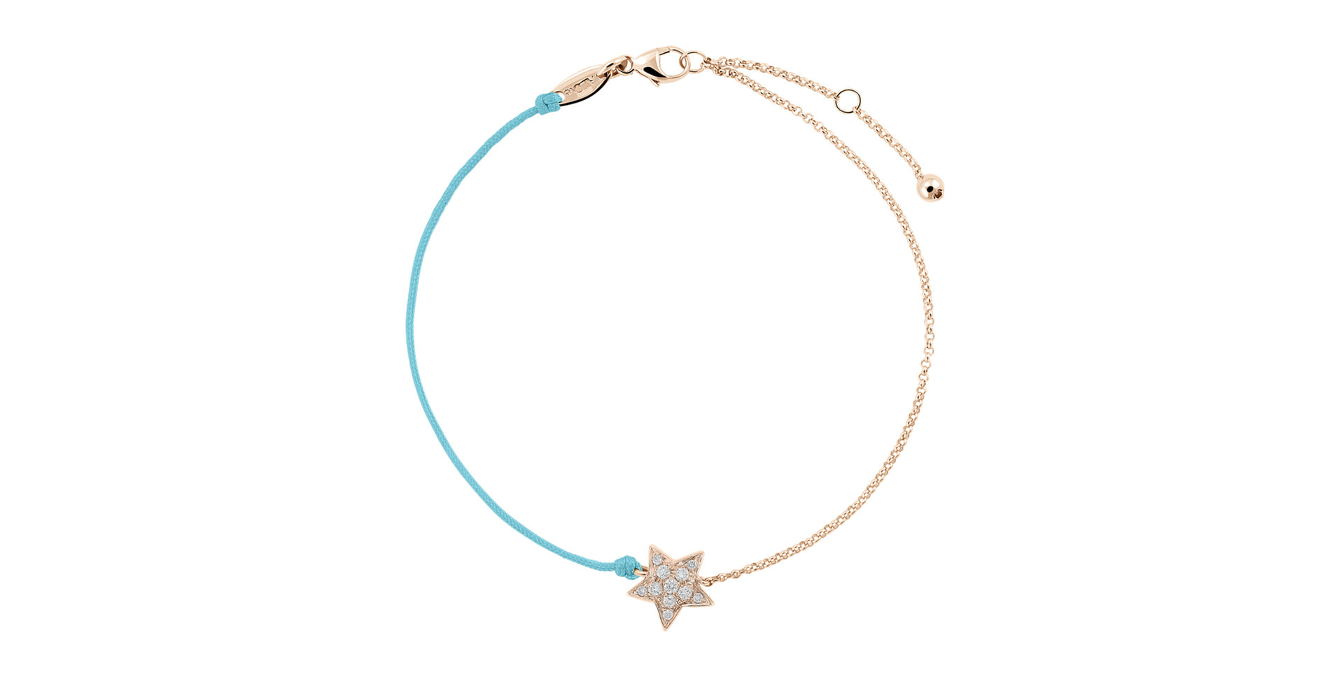 Diamond bracelet with cord Be a Star