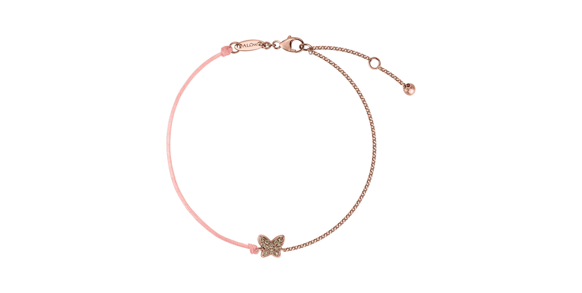 Bracelet with brown diamonds Butterfly Secret
