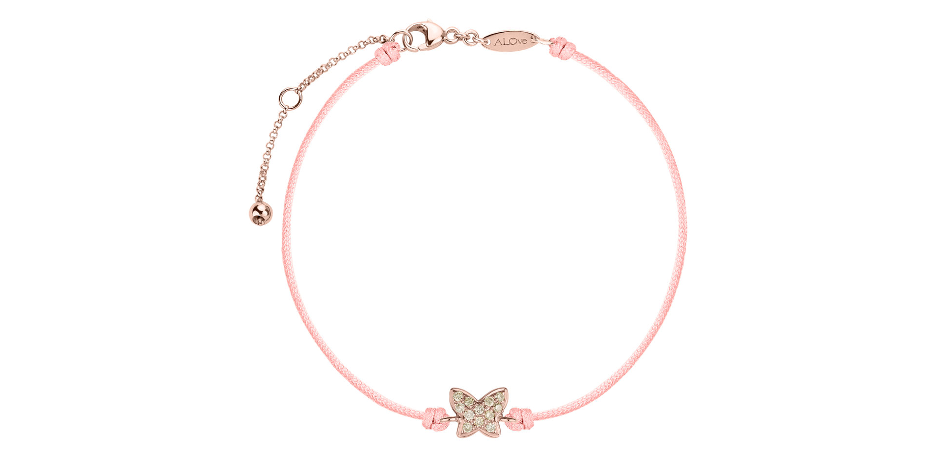 Bracelet with brown diamonds Magic Butterfly