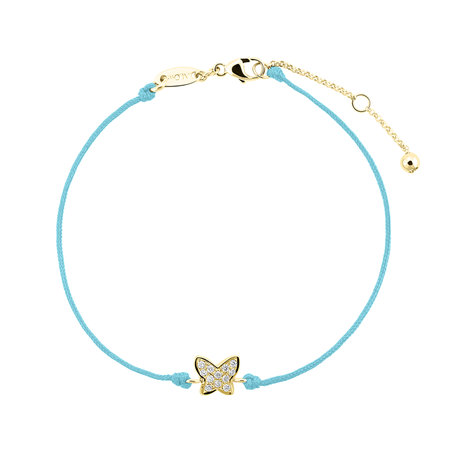 Diamond bracelet with cord Magic Butterfly