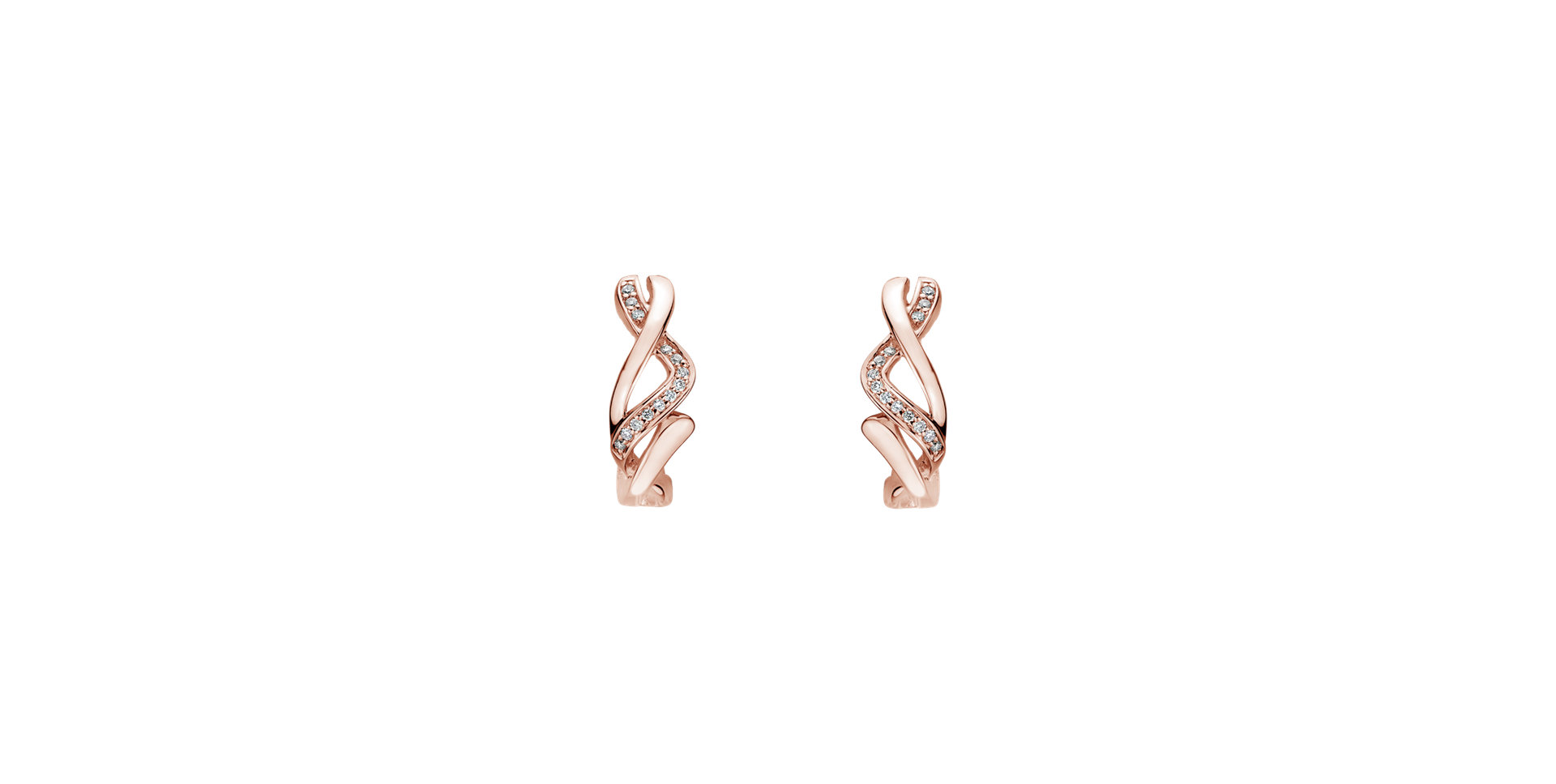 Diamond earrings Joyful Ribbon