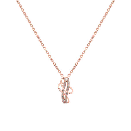 Diamond pendant Tangled in Love