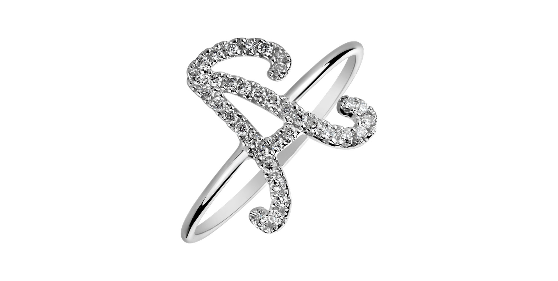 Diamond ring Curly Glittery A