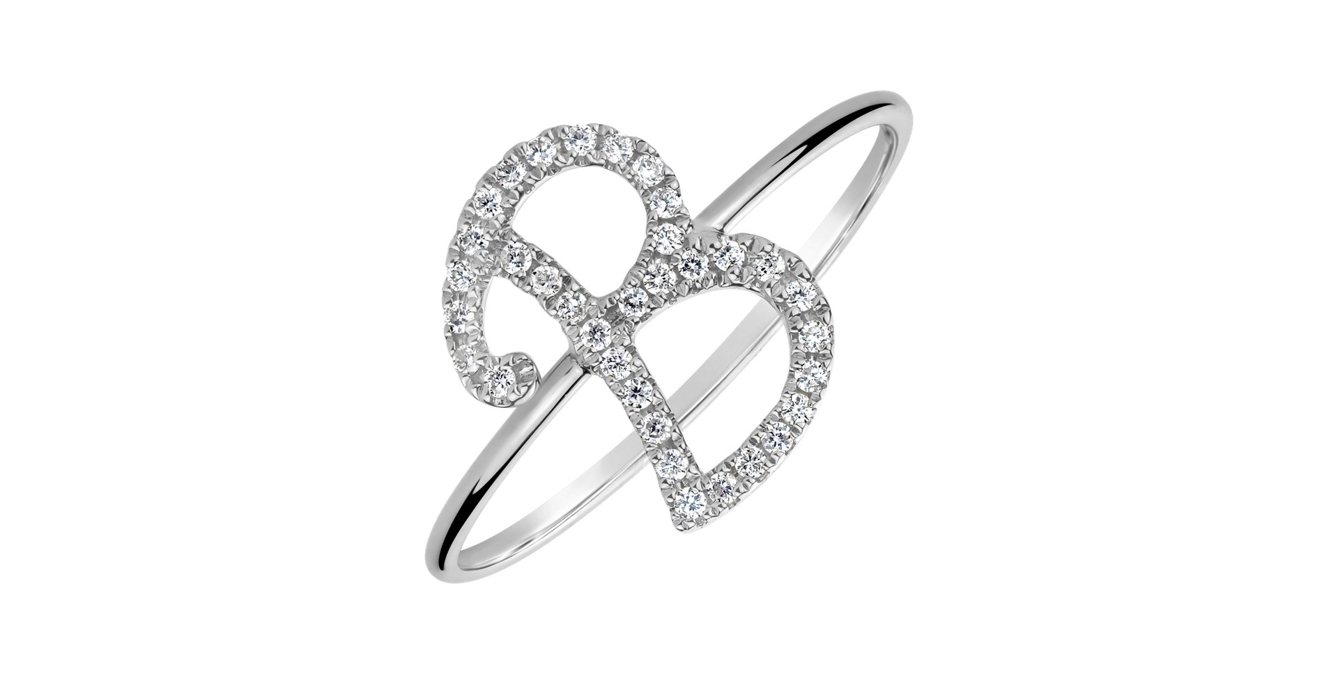 Diamond ring Curly Glittery B