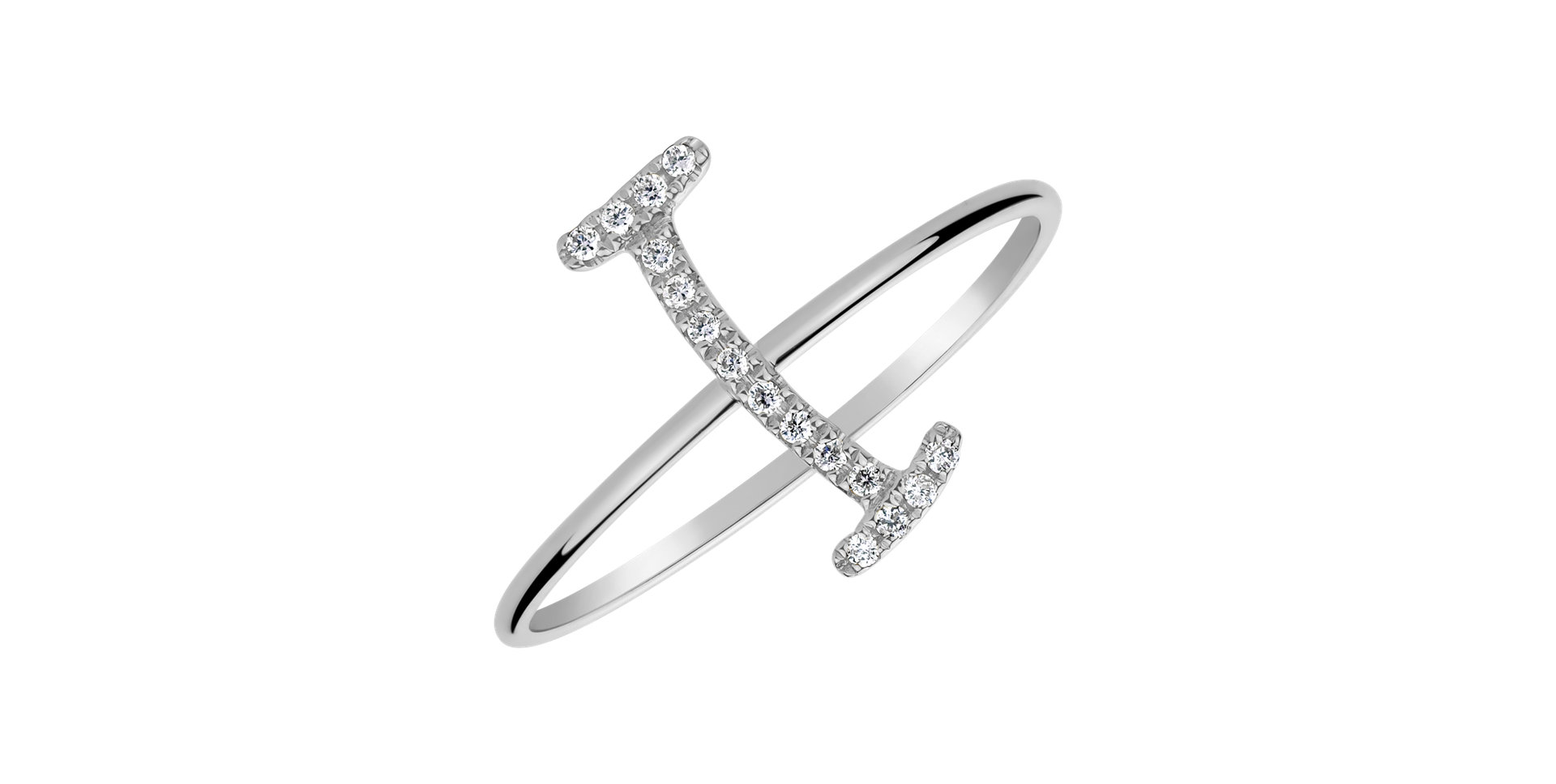 Diamond ring Curly Glittery I