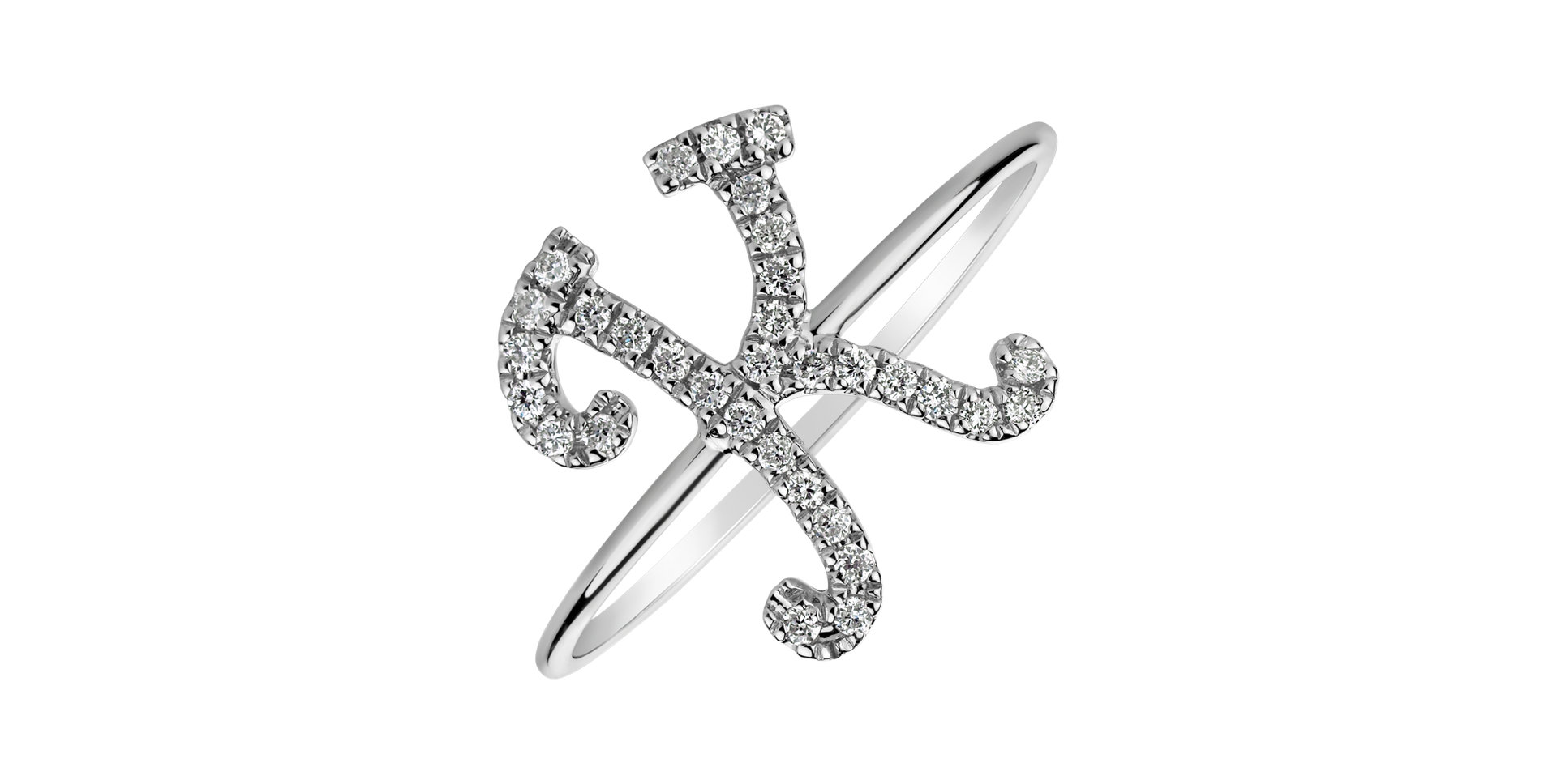 Diamond ring Curly Glittery K