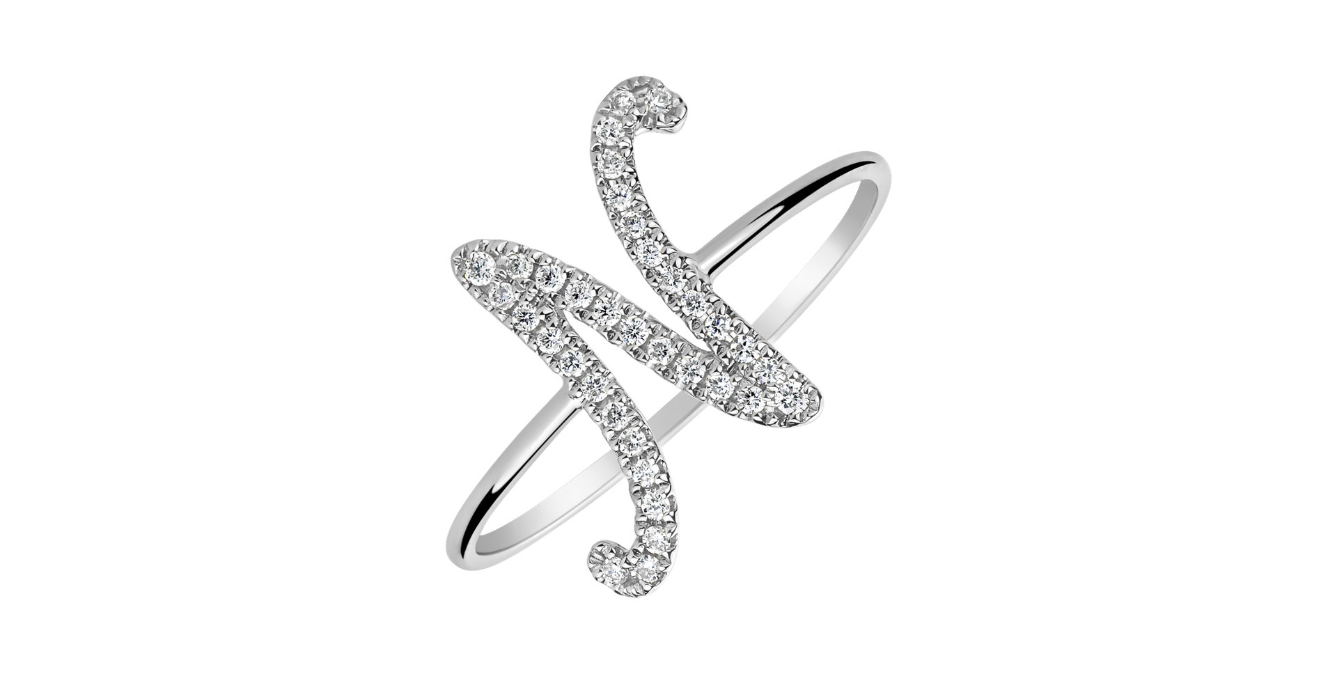 Diamond ring Curly Glittery N
