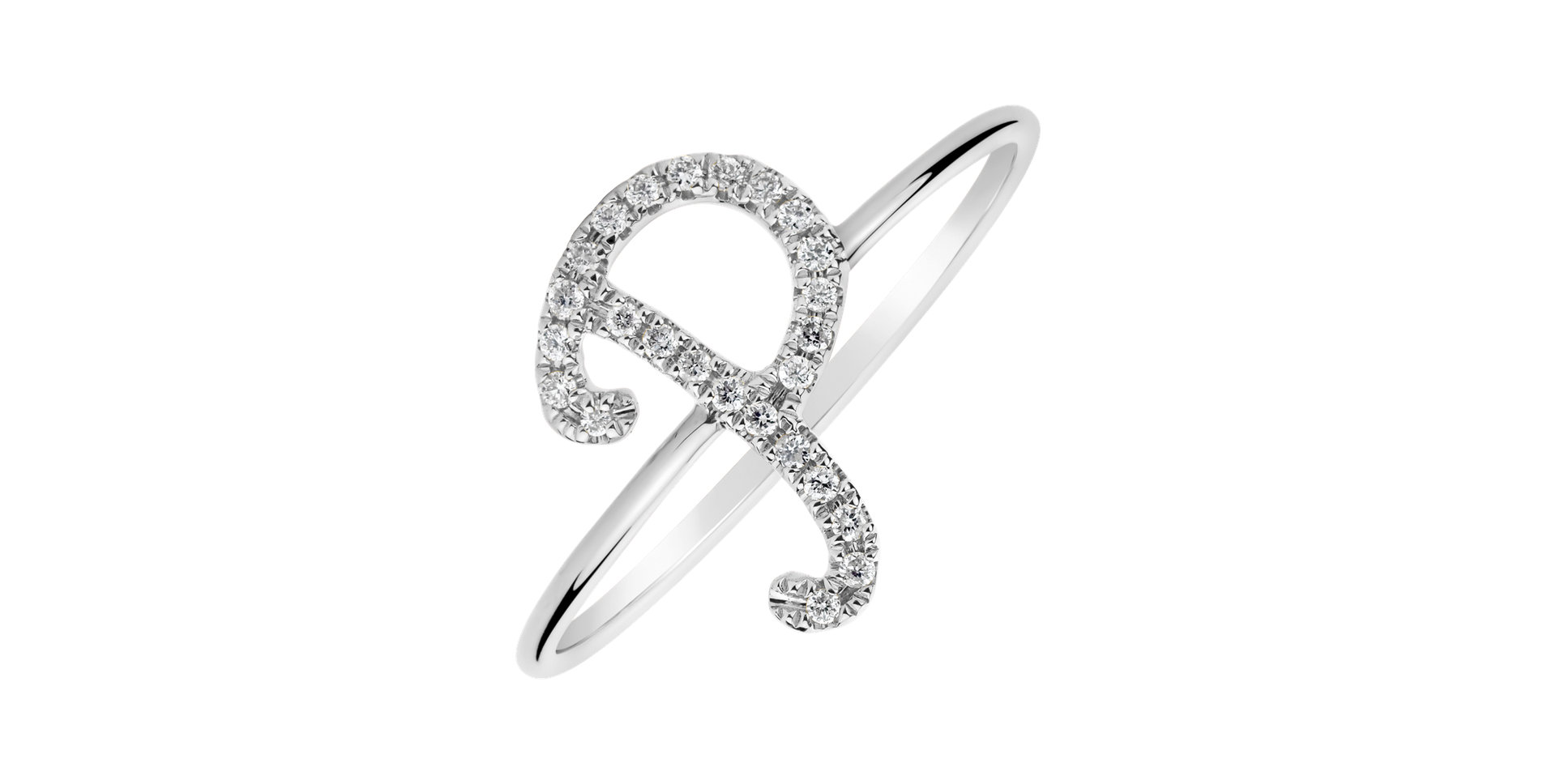 Diamond ring Curly Glittery P
