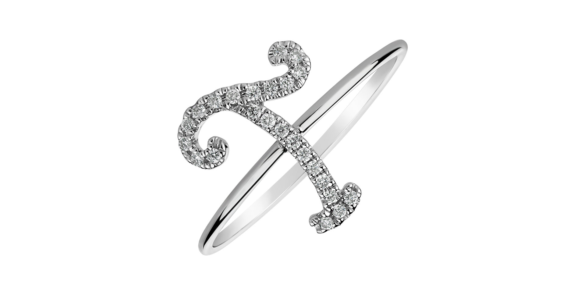 Diamond ring Curly Glittery T