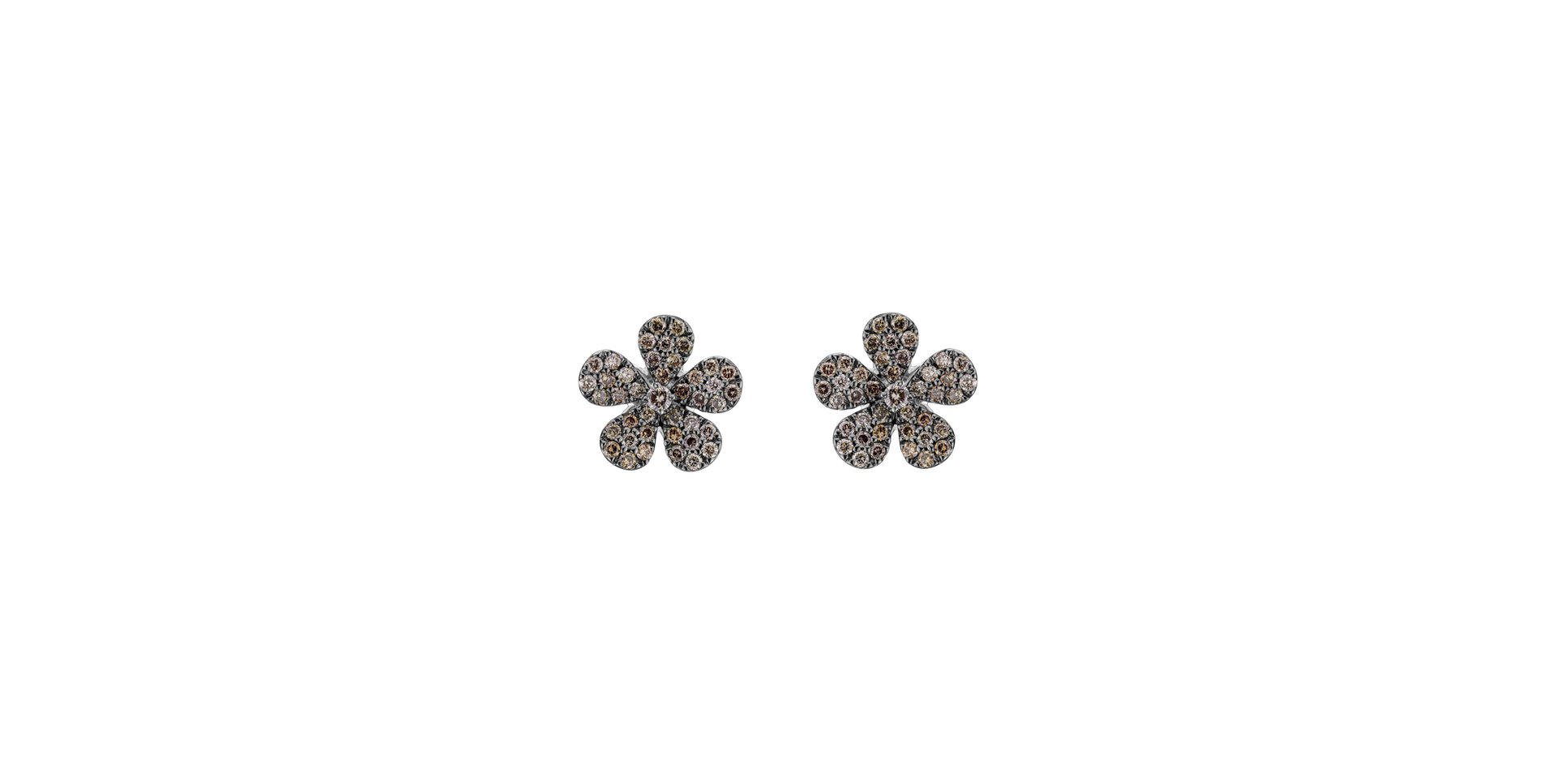 Earrings with brown diamonds Miss Daisy