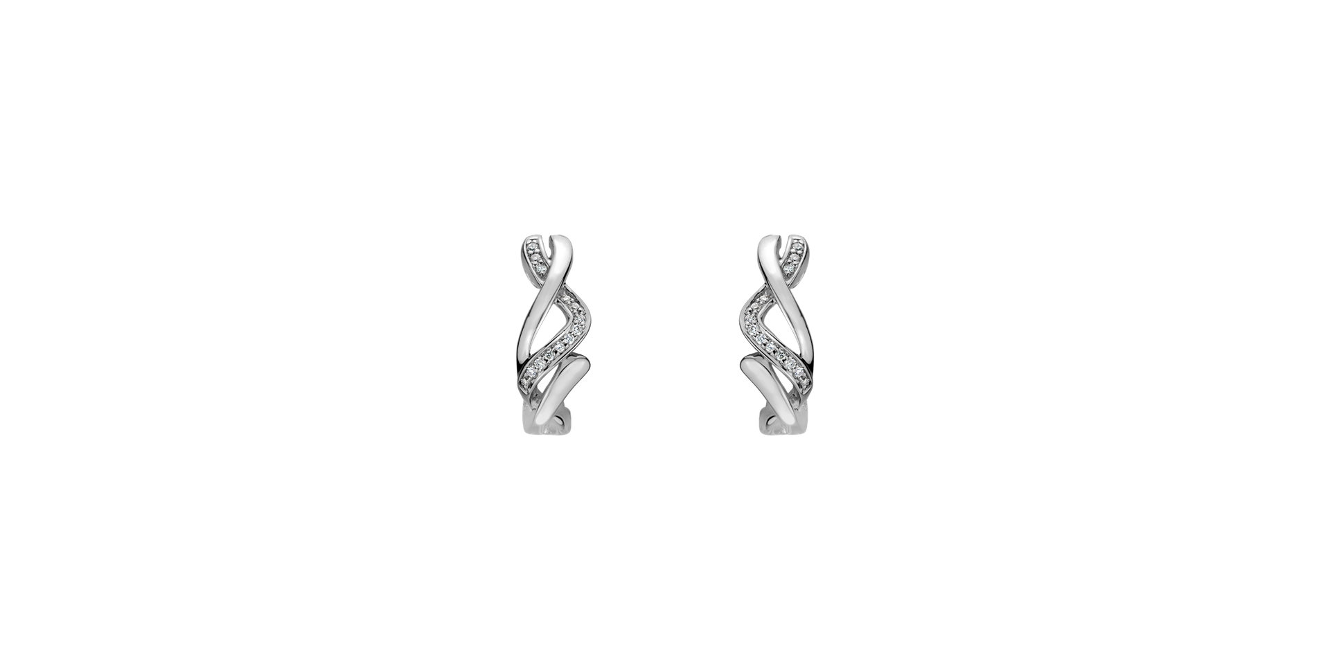 Diamond earrings Joyful Ribbon