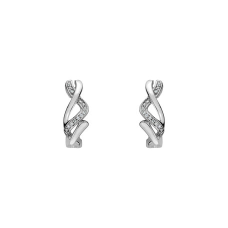 Diamond earrings Joyful Ribbon