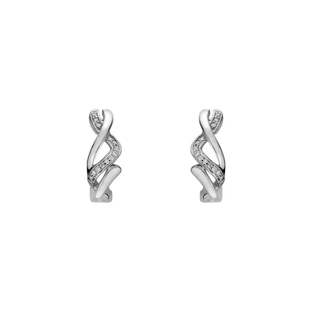 Diamond earrings Joyful Ribbon