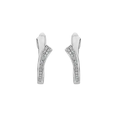 Diamond earrings Brilliant Wave