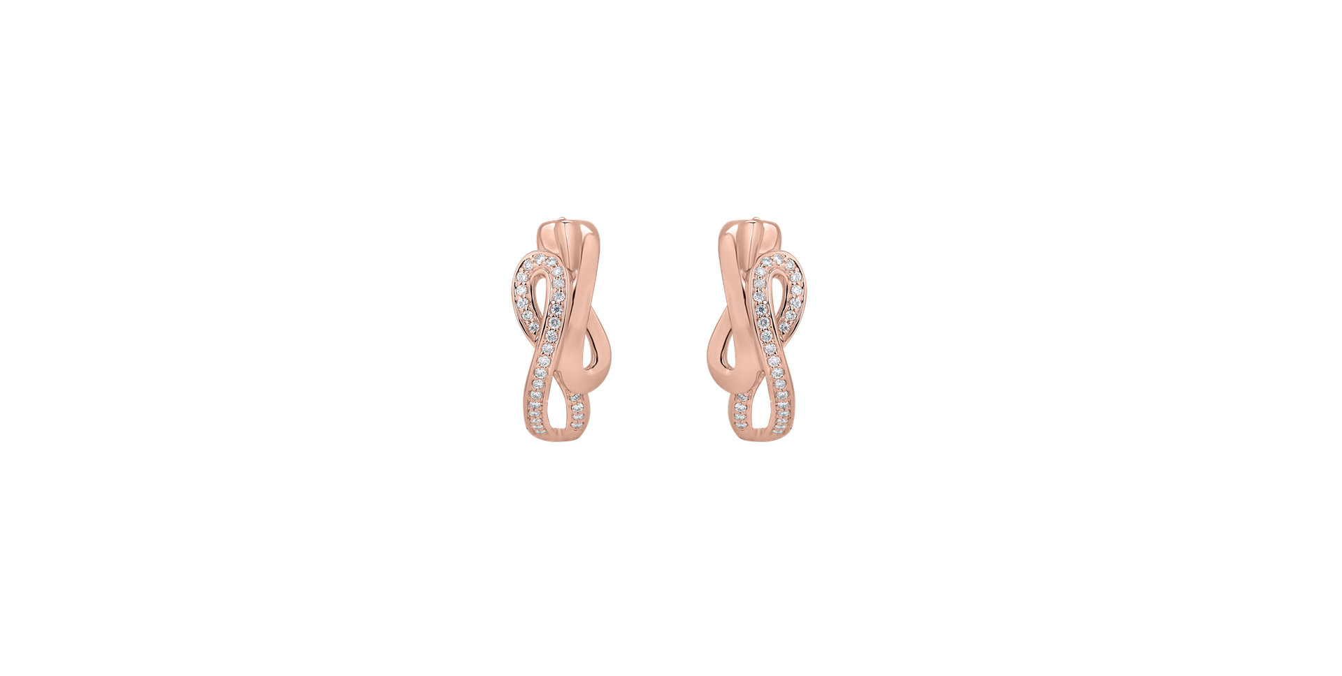Diamond earrings Double Infinity