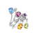Diamond ring with Rhodolite, Peridote, Amethyst, Topaz and Citrine Pleasure4