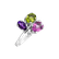 Diamond ring with Amethyst, Topaz and Peridote Multicolor4