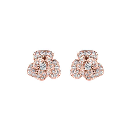 Diamond earrings Radiant Flower