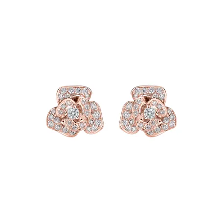 Diamond earrings Radiant Flower
