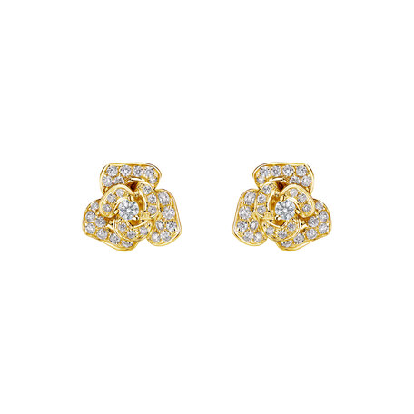 Diamond earrings Radiant Flower