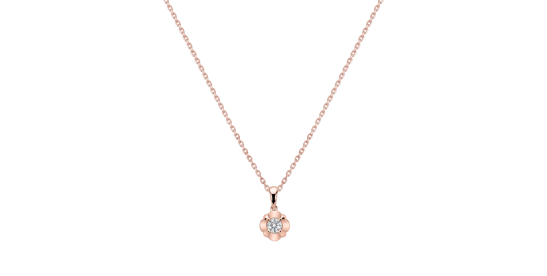 Diamond pendant Glossy Flower